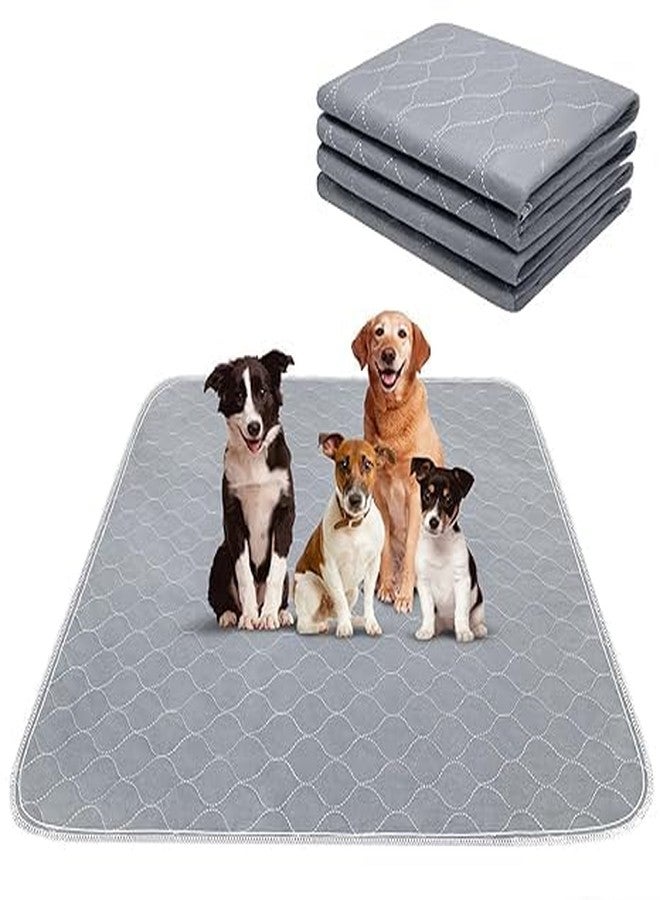 BLESSING PET SUPPLY Washable Pee Pads for Dogs, Reusable, Absorbent, Leakproof, Non Slip Pet Puppy Pads for Potty Training. Light Gray, (Gray, 48" x 60") - Image 1